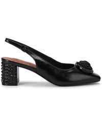 Kurt Geiger - Leather Chelsea Block Sling Dr Heels - Lyst