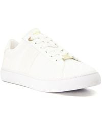 Dune - Everleigh Reptile Effect Lace-up Trainers - Lyst