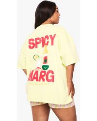 Boohoo - Plus Spicy Marg Oversized T-Shirt - Lyst