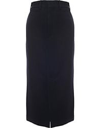 Raey - Recycled Blend Uniform Front Split Skirt - Lyst