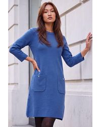 Roman - Patch Pocket Knit Dress - Lyst