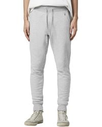 AllSaints - Raven Slim Fit Sweatpants Fleece Bottoms Casual Cuffed Cotton - Lyst