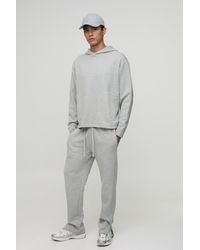 BoohooMAN - Regular Fit Tonal Embroidered Welt Pocket Hoodie - Lyst