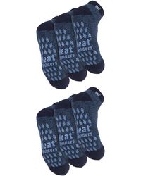 Heat Holders - 6 Pairs 2.3 Tog Non Slip Low Cut Ankle Thermal Slipper Socks - Lyst