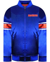 Mitchell & Ness - Nfl Denver Broncos Heavyweight Satin Bomber Jacket - Lyst