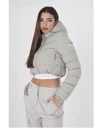 Good For Nothing - Cropped Hodded Padded Jacket - Lyst