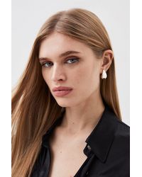 Karen Millen - Round Drop Earrings - Lyst