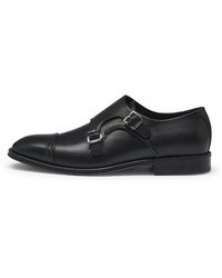 BOSS - Derrek Monk Capped Toe Block Heel Oxfords - Lyst