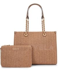 Carvela Kurt Geiger - Sorrento Midi Raffia Bag - Lyst