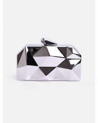 Where's That From - Melanie Geometric Pattern Clutch Bag - Lyst