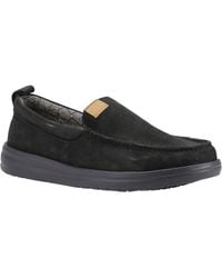 HEYDUDE - Wally Grip Moc Leather Boat Shoes - Lyst