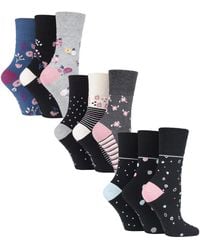 Gentle Grip - 9 Pair Multipack Ladies Cotton Crew Non Elastic Socks - Lyst