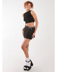 Pink Vanilla - Bengaline Bow Detail Mini Skirt - Lyst