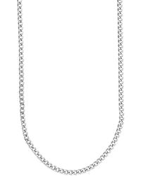 The Jewellery Stockroom - Stainless Steel 22 Inch Curb Link Chain Necklace - Lyst
