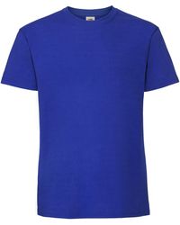 Fruit Of The Loom - Mens Ringgesponnen Premium Tshirt (royaal Blauw) - Lyst