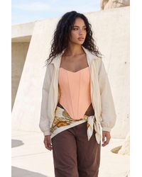 Boohoo - Bandeau Bandage Corset Top - Lyst