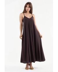 Busem - V-Neck Midi Slip Dress - Lyst