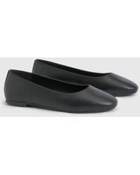 Boohoo - Round Toe Ballet Flats - Lyst