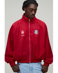 BoohooMAN - Oversized Funnel Neck Circa 98 Track Jacket - Lyst