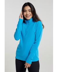 Mountain Warehouse - 'Camber' Striped Fleece Top Half Zip Quick Dry Breathable Sweater - Lyst