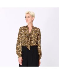 Smart & Joy - Ascot-tie Blouse En Kunst-deco Print - Lyst