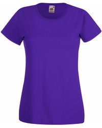 Fruit Of The Loom - Ladies/ Lady-Fit Valueweight Short Sleeve T-Shirt (Pack Of 5) Cotton - Lyst