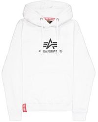 Alpha Industries - New Basic Hoodie Mit Großem Logo, Damen - Lyst