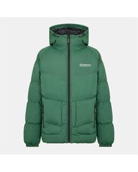 NY Concept - Solid Patterned Hooded Zipped Pocket Puffer Jacket - Lyst