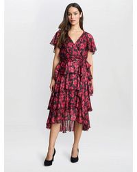 Gina Bacconi - Lottie Elastic Waist Tiered Dress - Lyst