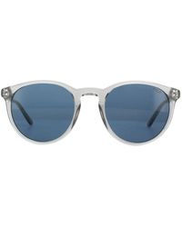 Polo Ralph Lauren - Round Shiny Transparent Dark Sunglasses - Lyst