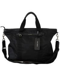 Dolce & Gabbana - Black Travel Tote Shoulder Borse Leather Nylon Bag - Lyst