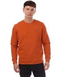 Lyle & Scott - Lyle And Scott Crewneck Sweatshirt In Oranje - Lyst