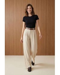 My Fashion - High Waist Pleated Wide Leg Trousers - Lyst