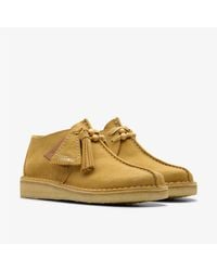 Clarks - Desert Trek Suede Golden Tan Shoes - Lyst