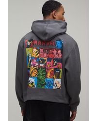 BoohooMAN - Oversized Marvel Comic License Print Hoodie - Lyst