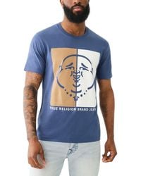 TRUE RELIGION - 108323 Graphic T Shirts Logo Crew Neck Half Sleeve Cotton Tee - Lyst