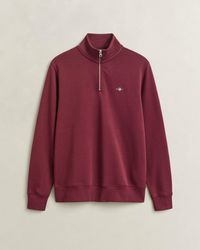GANT - Regular Fit Shield Logo Half Zip Sweatshirt - Lyst
