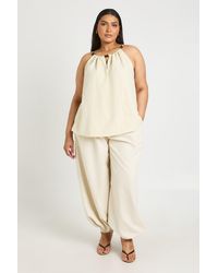 Boohoo - Plus Peached Cuffed Balloon Trouser - Lyst