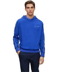 BOSS - Hooded Neck Raglan Sleeve Sweatshirt - Lyst