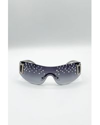 SVNX - Racer Diamante Sunglasses - Lyst