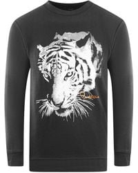 Roberto Cavalli - Tiger Silhouette Logo Sweatshirt Textile - Lyst