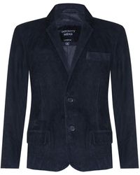 Infinity Leather - Blazer Suede Jacket Soft Italian Coat - Lyst