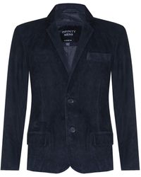Infinity Leather - Blazer Suede Jacket Soft Italian Coat - Lyst