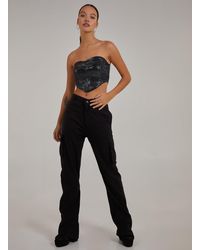 Pink Vanilla - Sequin Corset Top - Lyst