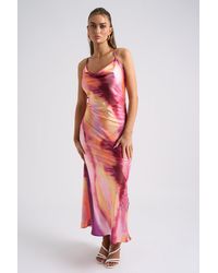 Urban Bliss - Tie Dye Cross Back Slip Dress - Lyst