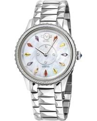 Gv2 - Siena Swiss Quartz Mop Dial 316L Stainless Steel Diamond Watch - Lyst