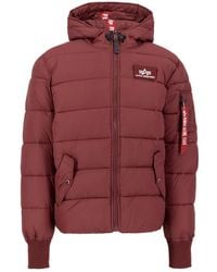 Alpha Industries - Hooded Puffer Faux Down Winter Jacket - Lyst