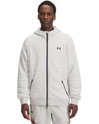 Under Armour - Unstoppable Textured Hooded Full Zipper Ribbed Cuff Jacket - Lyst