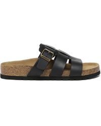 EverAu Australia - Ever Au Genuine Leather Yates Slides With Sole - Lyst