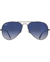 Ray-Ban - Sunglasses Aviator 3025 Gunmetal Polarized Gradient 004/78 58Mm - Lyst